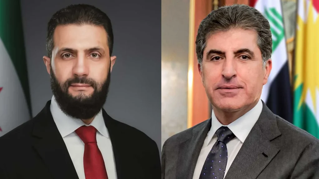 نێچیرڤان بارزانی و ئەحمەد شەرع