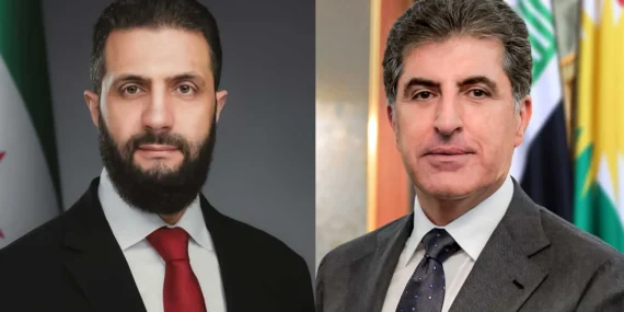 نێچیرڤان بارزانی و ئەحمەد شەرع