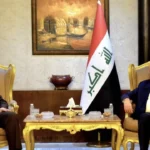 کۆبوونەوەی فوئاد حوسێن، وەزیری دەرەوەی عێراق و محەممەد کازم ئال سادق باڵیۆزی ئێران لە عێراق
