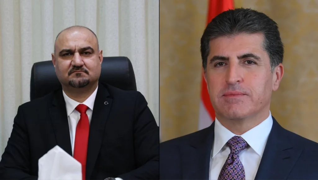 نێچیرڤان بارزانی. سەرۆکی هەرێم و محەمەد سەمعان، سەرۆکی بەرەی تورکمانی